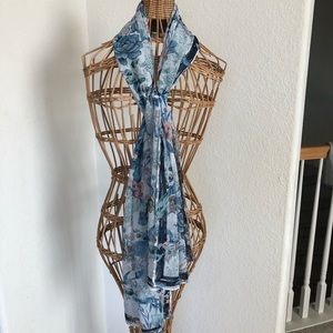 Long Floral Scarf